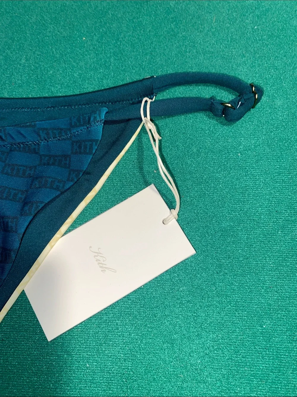 Kith Ombre Checker Bikini Bottom - Teal & Cream